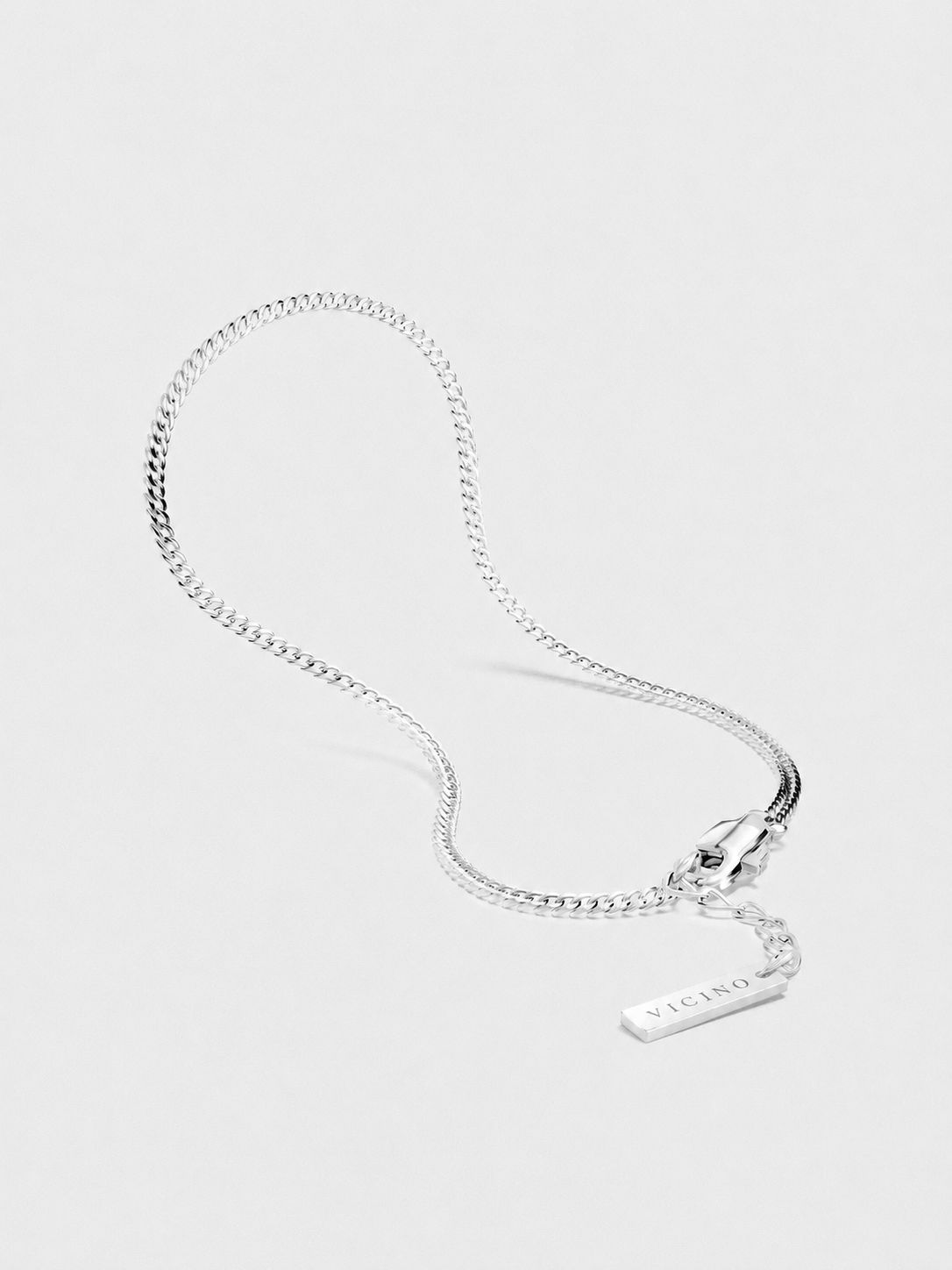 Vicino Curb Armband — zilver